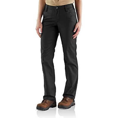 Carhartt Damen Rugged Professional™-Serie Rugged Flex® Loose Fit Canvas-Arbeitshose, Schwarz, W2 Carhartt Damen Rugged Professional™-Serie Rugged Flex® Loose Fit Canvas-Arbeitshose, Schwarz, W2