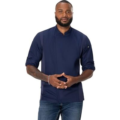 Chef Works Herren-Kochjacke Hartford Cool Vent, Marineblau, XXX-Large Chef Works Herren-Kochjacke Hartford Cool Vent, Marineblau, XXX-Large