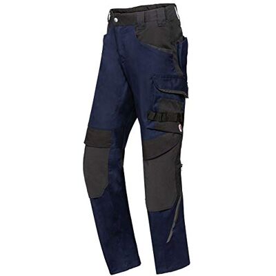 BP 1825-032-1432-54s Arbeitshose für Männer, Höhere Taille am Rücken, 270,00 g/m² Stoffmischung mit Stretch, Nachtblau/Schwarz, 54s BP 1825-032-1432-54s Arbeitshose für Männer, Höhere Taille am Rücken, 270,00 g/m² Stoffmischung mit Stretch, Nachtblau/Schwarz, 54s