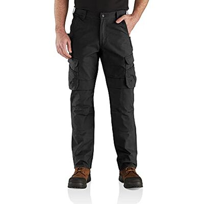 Carhartt Herren Steel Rugged Flex Relaxed Fit Ripstop Double-Front Cargo Work Utility Pants, Schwarz, 34W / 32L EU Carhartt Herren Steel Rugged Flex Relaxed Fit Ripstop Double-Front Cargo Work Utility Pants, Schwarz, 34W / 32L EU