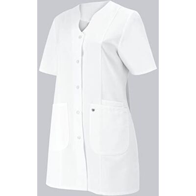 BP 1640-485-21-40n Damen-Kasack, 1/2 Hülse, V-Ausschnitt mit Druckknopfband, 215,00 g/m² Stoffmischung, weiß, 40n BP 1640-485-21-40n Damen-Kasack, 1/2 Hülse, V-Ausschnitt mit Druckknopfband, 215,00 g/m² Stoffmischung, weiß, 40n