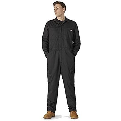 Dickies Herren Kurzärmeliger Overall Arbeitsoverall, Schwarz V1, Small Dickies Herren Kurzärmeliger Overall Arbeitsoverall, Schwarz V1, Small