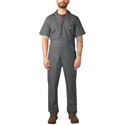 Dickies Herren-Overall, kurzärmelig, groß, grau, 3X-Large Hoch Dickies Herren-Overall, kurzärmelig, groß, grau, 3X-Large Hoch