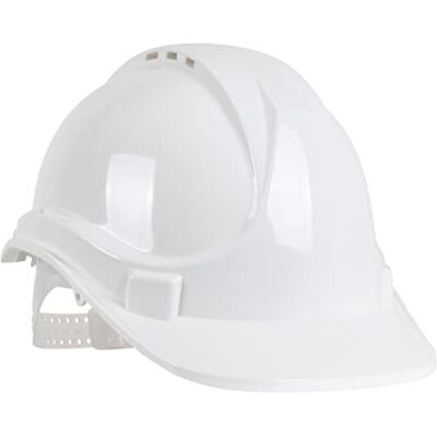 Blackrock Weißer Schutzhelm, Sicherheitshelm, für BAU, Herren Damen Unisex, Arbeitshüte, Bauarbeiter, Einheitsgröße, verstellbares Kopfband, HDPE Schutz, UK/EU 2016/425 EN937:2012+A1:2012 Blackrock Weißer Schutzhelm, Sicherheitshelm, für BAU, Herren Damen Unisex, Arbeitshüte, Bauarbeiter, Einheitsgröße, verstellbares Kopfband, HDPE Schutz, UK/EU 2016/425 EN937:2012+A1:2012