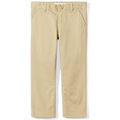 Amazon Mädchen Uniform Chinohose Mit Flacher Vorderseite Und Verstellbarem Stretch, Khakibraun, 10 Jahre Amazon Mädchen Uniform Chinohose Mit Flacher Vorderseite Und Verstellbarem Stretch, Khakibraun, 10 Jahre