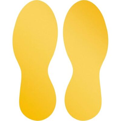 Durable Bodenaufkleber Fußabdruck, ablösbar, 90 mm x 0,2 mm x 240 mm, 5 Paar, gelb, 104704 Selbstklebende Symbole zur Wegführung, Rutschhemmung R9, für glatte Böden im Innenbereich, 90x240 mm Durable Bodenaufkleber Fußabdruck, ablösbar, 90 mm x 0,2 mm x 240 mm, 5 Paar, gelb, 104704 Selbstklebende Symbole zur Wegführung, Rutschhemmung R9, für glatte Böden im Innenbereich, 90x240 mm