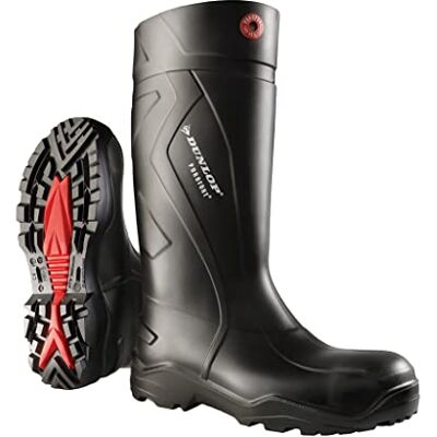 Dunlop Purofort+ Full Safety Sicherheitsstiefel für Damen und Herren – Wasserdicht Arbeitsstiefel mit StahlKappe – Leicht und Chemikalienbestandig – Rutschfest – Schwarz – Größe 45 Dunlop Purofort+ Full Safety Sicherheitsstiefel für Damen und Herren – Wasserdicht Arbeitsstiefel mit StahlKappe – Leicht und Chemikalienbestandig – Rutschfest – Schwarz – Größe 45