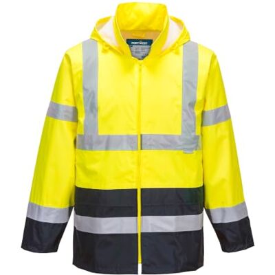 Portwest H443 Klassische Kontrast Warnschutz-Regenjacke 2 Taschen Winddicht Gelb/Marine, S, EN ISO 20471, EN 343 Klasse 4:1, Polyester Leicht, 100% Polyester, Belüftete Rückenpasse und Ösen, Wasserfest Portwest H443 Klassische Kontrast Warnschutz-Regenjacke 2 Taschen Winddicht Gelb/Marine, S, EN ISO 20471, EN 343 Klasse 4:1, Polyester Leicht, 100% Polyester, Belüftete Rückenpasse und Ösen, Wasserfest