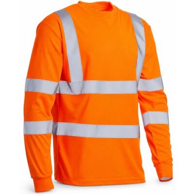Blackrock Warnschutz-Langarm-T-Shirt, Schienen-Orange, Arbeits- und Sicherheitskleidung, hohe Sichtbarkeit, Arbeitsoberteile, Kleidung, PSA-Arbeitskleidung, Vogelaugen-Polyester, atmungsaktiv, Klasse Blackrock Warnschutz-Langarm-T-Shirt, Schienen-Orange, Arbeits- und Sicherheitskleidung, hohe Sichtbarkeit, Arbeitsoberteile, Kleidung, PSA-Arbeitskleidung, Vogelaugen-Polyester, atmungsaktiv, Klasse