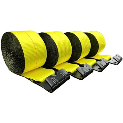 Falcon Seilwindengurte (10,2 cm x 9,2 m) (4 Stück) – 2,5 kg WLL – Flachhaken, Flachbettanhänger, LKW-Spanngurte, strapazierfähig Falcon Seilwindengurte (10,2 cm x 9,2 m) (4 Stück) – 2,5 kg WLL – Flachhaken, Flachbettanhänger, LKW-Spanngurte, strapazierfähig
