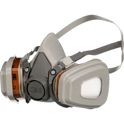 3M Unisex Maske für Farbspritzarbeiten 6002, A2P2, Grau, Einheitsgröße 3M Unisex Maske für Farbspritzarbeiten 6002, A2P2, Grau, Einheitsgröße