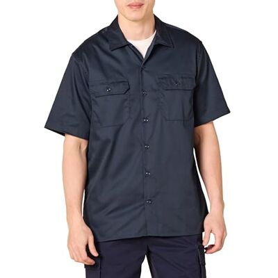 Amazon Men's Short-Sleeve Stain and Wrinkle-Resistant Work Shirt Shirt, -Dark Navy, Small Amazon Men's Short-Sleeve Stain and Wrinkle-Resistant Work Shirt Shirt, -Dark Navy, Small