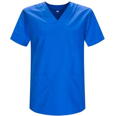 MISEMIYA Medizinische Uniformen Unisex Top Krankenschwester Krankenhaus Berufskleidung 4XL, Blau Royal MISEMIYA Medizinische Uniformen Unisex Top Krankenschwester Krankenhaus Berufskleidung 4XL, Blau Royal