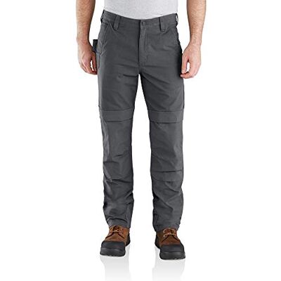 Carhartt Steel Rugged Flex Relaxed Fit Doppelfront-Cargo-Arbeitshose mit Mehreren Taschen, Herren, Grau, W42/L28 Carhartt Steel Rugged Flex Relaxed Fit Doppelfront-Cargo-Arbeitshose mit Mehreren Taschen, Herren, Grau, W42/L28