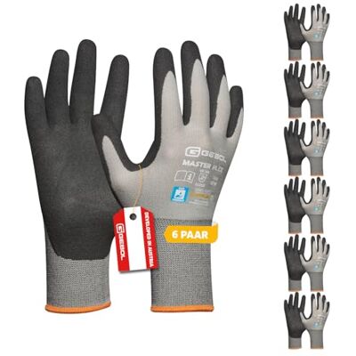 Gebol Master Flex Arbeitshandschuhe, 6 Paar, Gr. 10/XL, Nitril-Grip Gebol Master Flex Arbeitshandschuhe, 6 Paar, Gr. 10/XL, Nitril-Grip