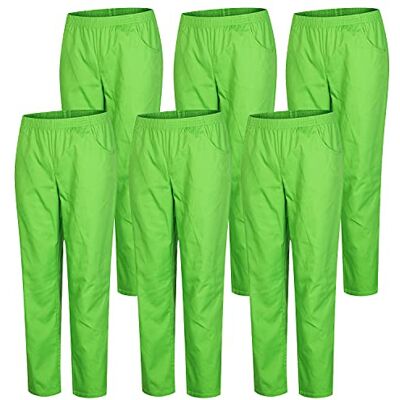 MISEMIYA Pack 6 Pcs Arbeitshosen Unisex ELASTISCHE Taille UNIFORM KLINIK Krankenhaus Reinigung TIERARZT Gesundheit GASTGEWERBE X-Large, Apple Green MISEMIYA Pack 6 Pcs Arbeitshosen Unisex ELASTISCHE Taille UNIFORM KLINIK Krankenhaus Reinigung TIERARZT Gesundheit GASTGEWERBE X-Large, Apple Green
