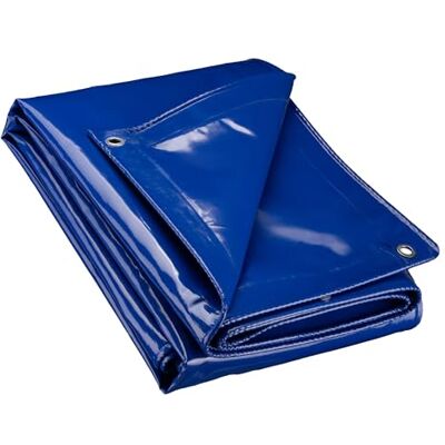 Wiltec wetterfeste Abdeckplane blau, wasserfeste Plane mit Ösen 3 x 6 m, Polyester Plane 650 g/m², UV-resistente Gartenplane, robuste Schutzplane mit PVC Beschichtung Wiltec wetterfeste Abdeckplane blau, wasserfeste Plane mit Ösen 3 x 6 m, Polyester Plane 650 g/m², UV-resistente Gartenplane, robuste Schutzplane mit PVC Beschichtung