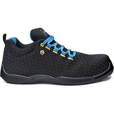 BASE Protection , Marathon ESD Sicherheitsschuhe für Männer und Frauen, Schwarz, Blau und Gelb, Größe 43 BASE Protection , Marathon ESD Sicherheitsschuhe für Männer und Frauen, Schwarz, Blau und Gelb, Größe 43