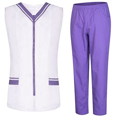 MISEMIYA Peeling-Set für Damen – Arztuniform Damen mit Hemd und Hose – Medizinische Uniform – 818-8312 Large, Flieder MISEMIYA Peeling-Set für Damen – Arztuniform Damen mit Hemd und Hose – Medizinische Uniform – 818-8312 Large, Flieder