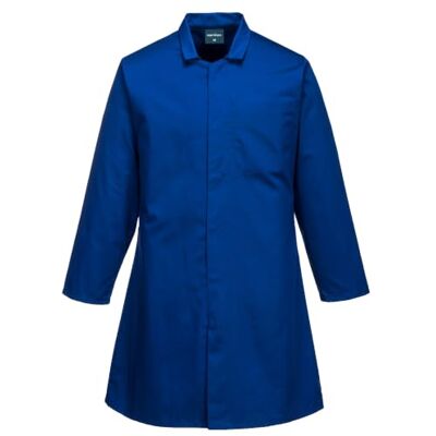 Portwest 2202 Arbeitsuniform Gastronomie Jacke Druckknopf Druckknopfleiste Königsblau, XL, Polyester-Baumwoll-Mischgewebe, Bezug aus Reiner Baumwolle, Verdeckte Druckknöpfe, Reißverschluss Portwest 2202 Arbeitsuniform Gastronomie Jacke Druckknopf Druckknopfleiste Königsblau, XL, Polyester-Baumwoll-Mischgewebe, Bezug aus Reiner Baumwolle, Verdeckte Druckknöpfe, Reißverschluss
