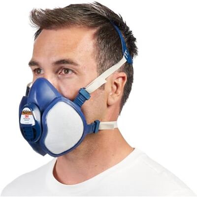 3M Atemschutzmaske 4251C1 – Gebrauchsfertige Halbmaske mit Schutzstufe A1P2 für Farbspritz- & Maschinenschleifarbeiten – 1 x Maske mit integriertem Filter 3M Atemschutzmaske 4251C1 – Gebrauchsfertige Halbmaske mit Schutzstufe A1P2 für Farbspritz- & Maschinenschleifarbeiten – 1 x Maske mit integriertem Filter