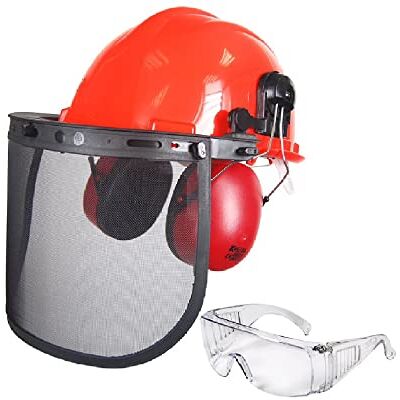 Ozaki Professioneller Forsthelm Für Forst- und Freischneiderarbeiten Mit Schutzhelm, 25 dB Gehörschutz, Gitter-Schutzvisier Klasse F 45 m/s, Schutzbrille Ozaki Professioneller Forsthelm Für Forst- und Freischneiderarbeiten Mit Schutzhelm, 25 dB Gehörschutz, Gitter-Schutzvisier Klasse F 45 m/s, Schutzbrille
