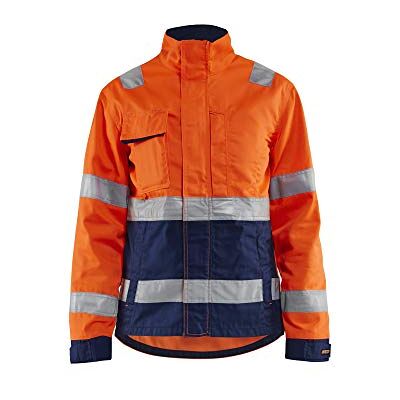 BLÅKLÄDER Blaklader 490318115389XL Damen Jacke, High Vis Orange/Marineblau, Größe XL BLÅKLÄDER Blaklader 490318115389XL Damen Jacke, High Vis Orange/Marineblau, Größe XL