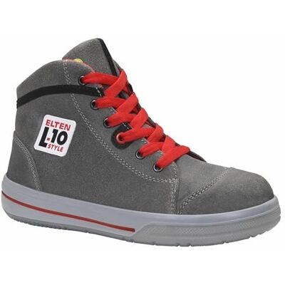 ELTEN Sicherheitsschuhe VINTAGE Mid ESD S3, Herren, Leder, Stahlkappe, leicht, sportlich, Grau, Größe: 47 ELTEN Sicherheitsschuhe VINTAGE Mid ESD S3, Herren, Leder, Stahlkappe, leicht, sportlich, Grau, Größe: 47
