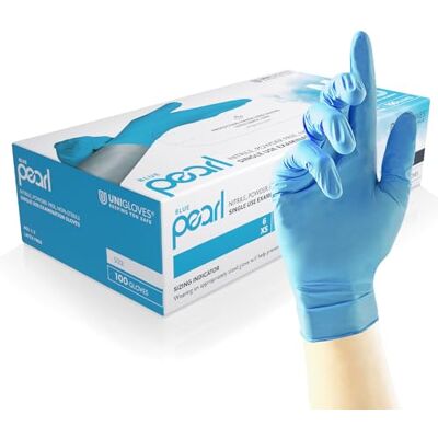 Unigloves Blaue Pearl Nitrilhandschuhe - Chirurgische Handschuhe Unigloves Blaue Pearl Nitrilhandschuhe - Chirurgische Handschuhe
