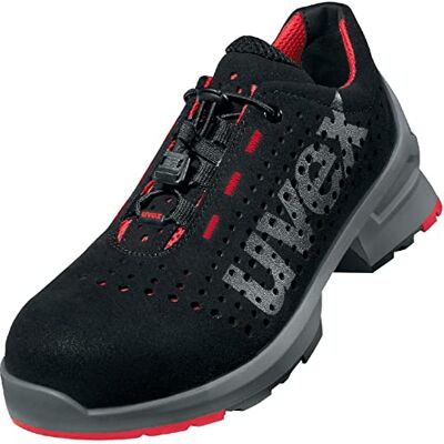 Uvex 1 gelochter Halbschuh,Sicherheitsschuhe S1 SRC, Arbeitsschuhe für Damen & Herren, Schwarz/Rot, Größe 42 Uvex 1 gelochter Halbschuh,Sicherheitsschuhe S1 SRC, Arbeitsschuhe für Damen & Herren, Schwarz/Rot, Größe 42