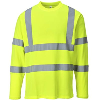 Portwest S278 Warnschutz Langarm T-Shirt Verschweißte Kragennaht Baumwolle Gelb, XL, EN ISO 20471 Klasse 3, Baumwollkomfort Polyester Bahn, Grosszügige Passform Portwest S278 Warnschutz Langarm T-Shirt Verschweißte Kragennaht Baumwolle Gelb, XL, EN ISO 20471 Klasse 3, Baumwollkomfort Polyester Bahn, Grosszügige Passform