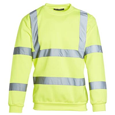 Blackrock Hi-Viz-Pullover-Kapuzenpulli, Gelb, Langarm-Pullover mit hoher Sichtbarkeit für Männer und Frauen, Winter-Arbeitskleidung, Sweatshirt, Arbeitskleidung, dicke lange Ärmel, Hi-Vis Blackrock Hi-Viz-Pullover-Kapuzenpulli, Gelb, Langarm-Pullover mit hoher Sichtbarkeit für Männer und Frauen, Winter-Arbeitskleidung, Sweatshirt, Arbeitskleidung, dicke lange Ärmel, Hi-Vis