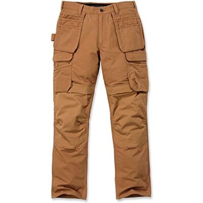 Carhartt Steel Rugged Flex Relaxed Fit Doppelfront-Cargo-Arbeitshose mit Mehreren Taschen, Herren, Braun, W40/L32 Carhartt Steel Rugged Flex Relaxed Fit Doppelfront-Cargo-Arbeitshose mit Mehreren Taschen, Herren, Braun, W40/L32