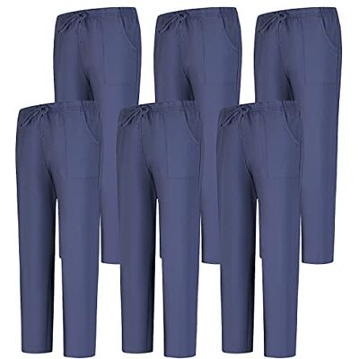 MISEMIYA Pack 6 Pcs Arbeitshosen Unisex ELASTISCHE Taille UNIFORM KLINIK Krankenhaus Reinigung TIERARZT Gesundheit GASTGEWERBE Large, Grau 68 MISEMIYA Pack 6 Pcs Arbeitshosen Unisex ELASTISCHE Taille UNIFORM KLINIK Krankenhaus Reinigung TIERARZT Gesundheit GASTGEWERBE Large, Grau 68