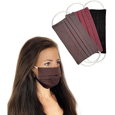BAF Community Masken 3 per Pack Set Unisex Behelfsmaske Wendbar Mundschutz Maske Mund und Nasenschutz Wendemaske mit Motiv Baumwolle BCI Waschbar BAF Community Masken 3 per Pack Set Unisex Behelfsmaske Wendbar Mundschutz Maske Mund und Nasenschutz Wendemaske mit Motiv Baumwolle BCI Waschbar