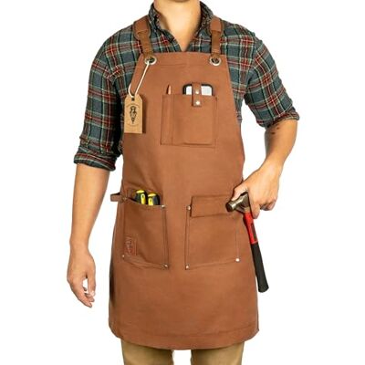 Texas Canvas Wares gewachstem Canvas Heavy Duty Arbeit schürze mit Taschen Deluxe Edition mit Quick Release Schnalle einstellbar bis XXL für männer und Frauen (Brown Deluxe Edition) Texas Canvas Wares gewachstem Canvas Heavy Duty Arbeit schürze mit Taschen Deluxe Edition mit Quick Release Schnalle einstellbar bis XXL für männer und Frauen (Brown Deluxe Edition)