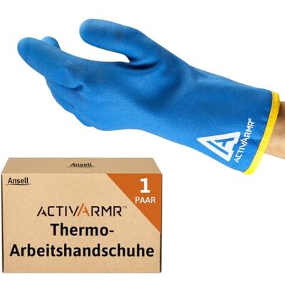 Ansell ActivArmr 97-681 Winter-Arbeitshandschuhe, Wärmebeständig & Grifffest Bei Niedrigen Temperaturen, Kälteschutz, Für Männer & Frauen, Wasserdicht, Gr L (1 Paar) Ansell ActivArmr 97-681 Winter-Arbeitshandschuhe, Wärmebeständig & Grifffest Bei Niedrigen Temperaturen, Kälteschutz, Für Männer & Frauen, Wasserdicht, Gr L (1 Paar)