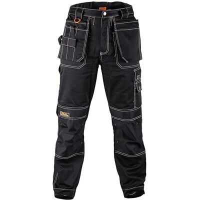 BLACK HAMMER Herren Sicherheitsarbeitshose Cargo Utility Entspannte Passform Wasserabweisend Dauerhaft und Bequeme Kleidung mit Kniepolstertaschen BAU-Arbeitskleidung Zilla (42W / 29 Short) BLACK HAMMER Herren Sicherheitsarbeitshose Cargo Utility Entspannte Passform Wasserabweisend Dauerhaft und Bequeme Kleidung mit Kniepolstertaschen BAU-Arbeitskleidung Zilla (42W / 29 Short)