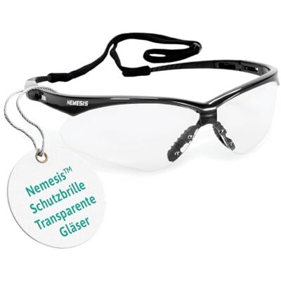 Ansell KleenGuard Nemesis Schutzbrille Anti-Beschlag PSA Augenschutz, Leichte Umschließende Arbeitsbrille für Bau, Schießstand, Outdoor und Industrie – Transparent, 1 Stück Ansell KleenGuard Nemesis Schutzbrille Anti-Beschlag PSA Augenschutz, Leichte Umschließende Arbeitsbrille für Bau, Schießstand, Outdoor und Industrie – Transparent, 1 Stück