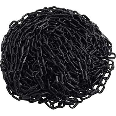 vidaXL Absperrkette Warnkette Sicherungskette Kette Kunststoffkette Sicherheitsabsperrung Plastikkette für Innen Außen Schwarz 30m Ø6mm Kunststoff vidaXL Absperrkette Warnkette Sicherungskette Kette Kunststoffkette Sicherheitsabsperrung Plastikkette für Innen Außen Schwarz 30m Ø6mm Kunststoff