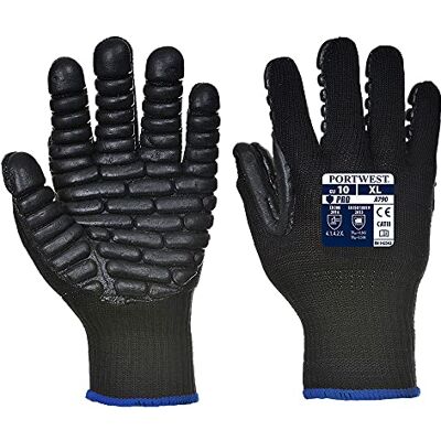 Portwest Anti-Vibrations-Handschuh, Größe: XXL, Farbe: Schwarz, A790BKRXXL Portwest Anti-Vibrations-Handschuh, Größe: XXL, Farbe: Schwarz, A790BKRXXL
