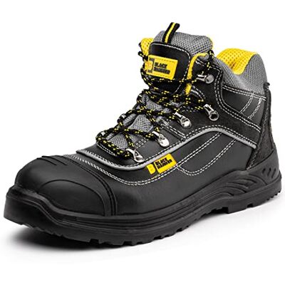 BLACK HAMMER Sicherheitsstiefel Herren Leicht Arbeitsstiefel Stahlkappe Zwischensohle aus Stahl Sicherheitsschuhe für Arbeit Bequeme Arbeitsschuhe Wasserdicht Rutschfest Antistatisch S3 9944 (43 EU) BLACK HAMMER Sicherheitsstiefel Herren Leicht Arbeitsstiefel Stahlkappe Zwischensohle aus Stahl Sicherheitsschuhe für Arbeit Bequeme Arbeitsschuhe Wasserdicht Rutschfest Antistatisch S3 9944 (43 EU)
