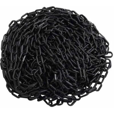 vidaXL Absperrkette Warnkette Sicherungskette Kette Kunststoffkette Sicherheitsabsperrung Plastikkette für Innen Außen Schwarz 100m Ø8mm Kunststoff vidaXL Absperrkette Warnkette Sicherungskette Kette Kunststoffkette Sicherheitsabsperrung Plastikkette für Innen Außen Schwarz 100m Ø8mm Kunststoff