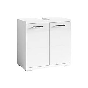 byLIVING Waschbeckenunterschrank Nebraska/Korpus matt weiß / 2 Türen Hochglanz weiß lackiert/Bad Waschtisch Unterschrank stehend/WABU 2-türig/B 60, H 59, T 31,5 cm byLIVING Waschbeckenunterschrank Nebraska/Korpus matt weiß / 2 Türen Hochglanz weiß lackiert/Bad Waschtisch Unterschrank stehend/WABU 2-türig/B 60, H 59, T 31,5 cm