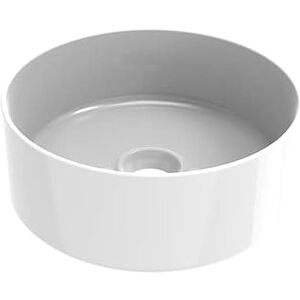 Ercos - Rundes Keramik-Waschbecken Weiß Glänzend - Badezimmer - N/A Ercos - Rundes Keramik-Waschbecken Weiß Glänzend - Badezimmer - N/A