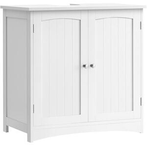 VASAGLE Waschbeckenunterschrank, Unterschrank, Badezimmerschrank, 40 x 70 x 70 cm, 2 Türen, Badschrank, höhenverstellbare Ablage, weiß BBC011W01 VASAGLE Waschbeckenunterschrank, Unterschrank, Badezimmerschrank, 40 x 70 x 70 cm, 2 Türen, Badschrank, höhenverstellbare Ablage, weiß BBC011W01