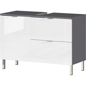 GERMANIA DIE MÖBELMACHER Germania WB-Unterschrank 8530-569 GW-MAURESA, in Graphit/weiß, Frotnen in Hochglanz, EIN Schubkasten, Oberboden mit Aussparung für Siphon, 80x56x34 cm (BxHxT) GERMANIA DIE MÖBELMACHER Germania WB-Unterschrank 8530-569 GW-MAURESA, in Graphit/weiß, Frotnen in Hochglanz, EIN Schubkasten, Oberboden mit Aussparung für Siphon, 80x56x34 cm (BxHxT)