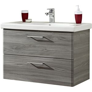 Pelipal Waschtischunterschrank Quickset 916 mit Waschbecken in Sangallo Grau quer, 82 cm breit Waschplatz mit 1 Klappe und 1 Auszug Pelipal Waschtischunterschrank Quickset 916 mit Waschbecken in Sangallo Grau quer, 82 cm breit Waschplatz mit 1 Klappe und 1 Auszug