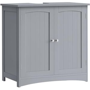 VASAGLE Waschbeckenunterschrank, Unterschrank, Badezimmerschrank, 40 x 70 x 70 cm, 2 Türen, Badschrank, höhenverstellbare Ablage, Taubengrau BBC011G01 VASAGLE Waschbeckenunterschrank, Unterschrank, Badezimmerschrank, 40 x 70 x 70 cm, 2 Türen, Badschrank, höhenverstellbare Ablage, Taubengrau BBC011G01