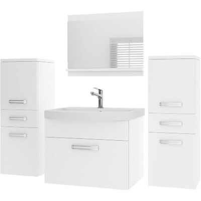 B BELINI GROUP Belini PRIM4 Waschbeckenunterschrank Badschrank 120cm Weiß Matt Badmöbel-Set in Weiß Matt, wandhängende Montage, Soft-Close-Mechanismus, FSC-Holzwerkstoff, inkl. Waschbecken & Spiegel B BELINI GROUP Belini PRIM4 Waschbeckenunterschrank Badschrank 120cm Weiß Matt Badmöbel-Set in Weiß Matt, wandhängende Montage, Soft-Close-Mechanismus, FSC-Holzwerkstoff, inkl. Waschbecken & Spiegel